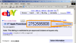How to find the auction ID on eBay